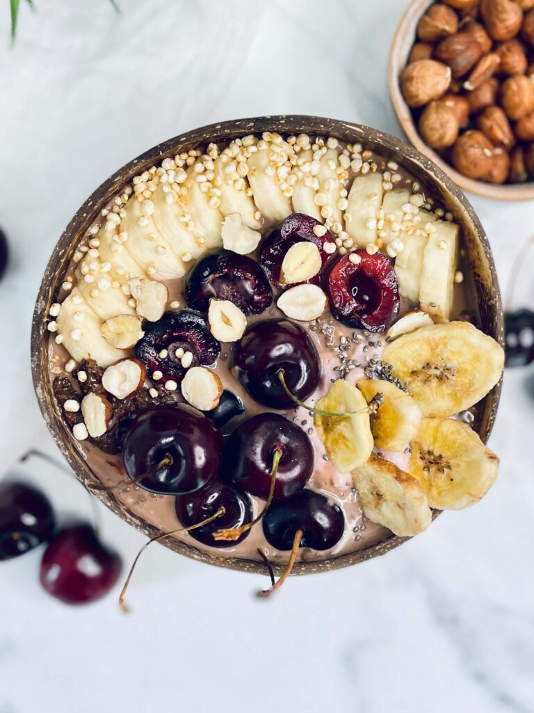 chocolate cherry overnight oats