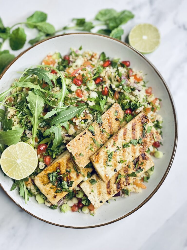 Tabbouleh with tofu salad