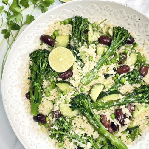 Pea Broccoli Orzo Salad