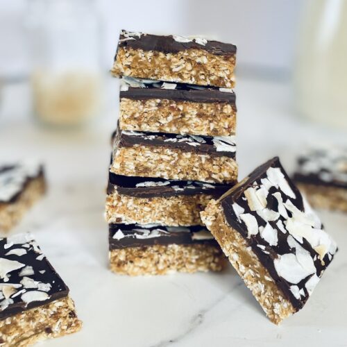 Oat and coconut date bars