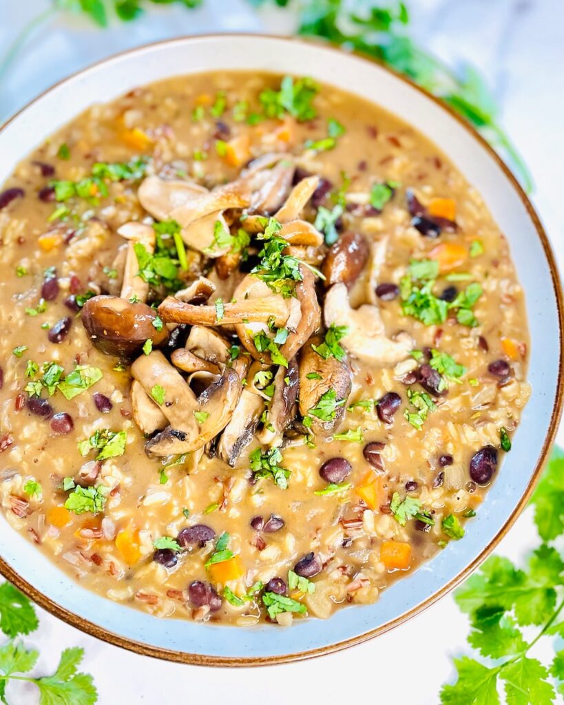 Red Rice & Shiitake mushroom soup
