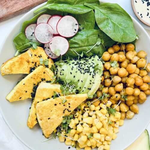 Turmeric tofu bowl