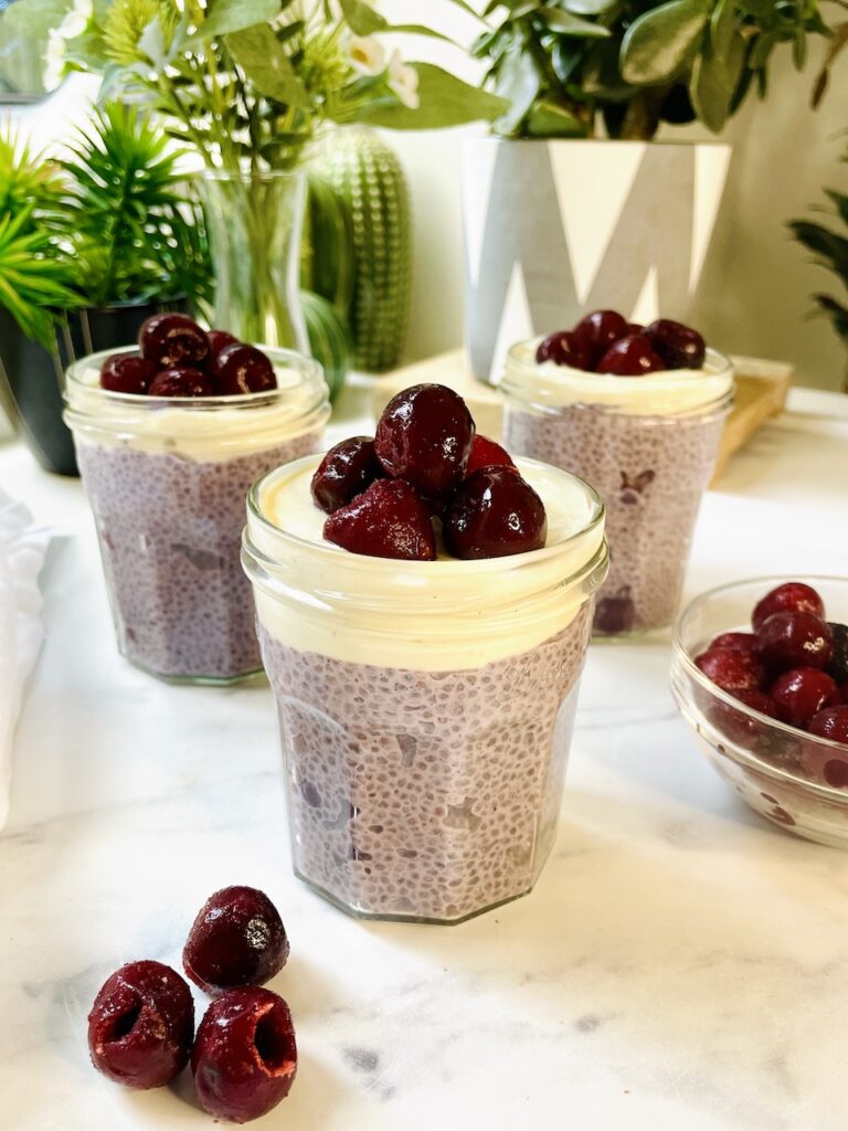 Cherry Chia Puddings