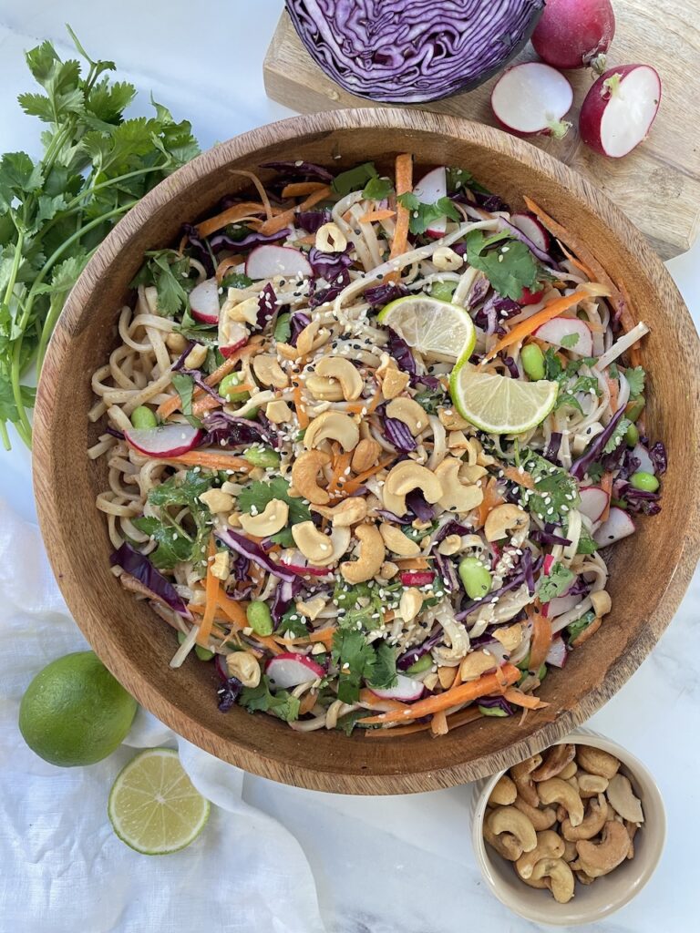 Noodle Salad with Almond Butter Dressing