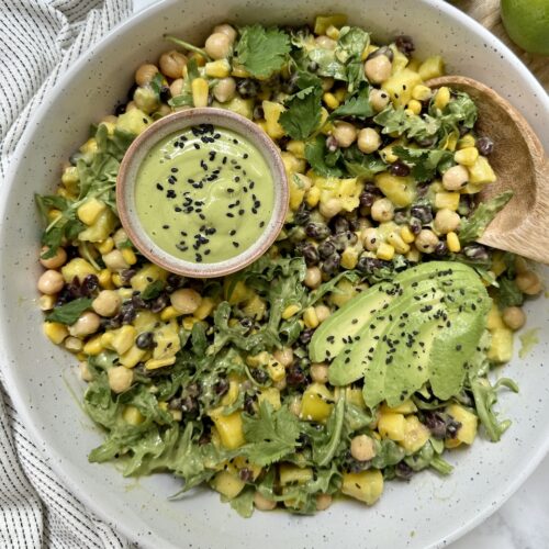 mango black bean salad with chickpeas