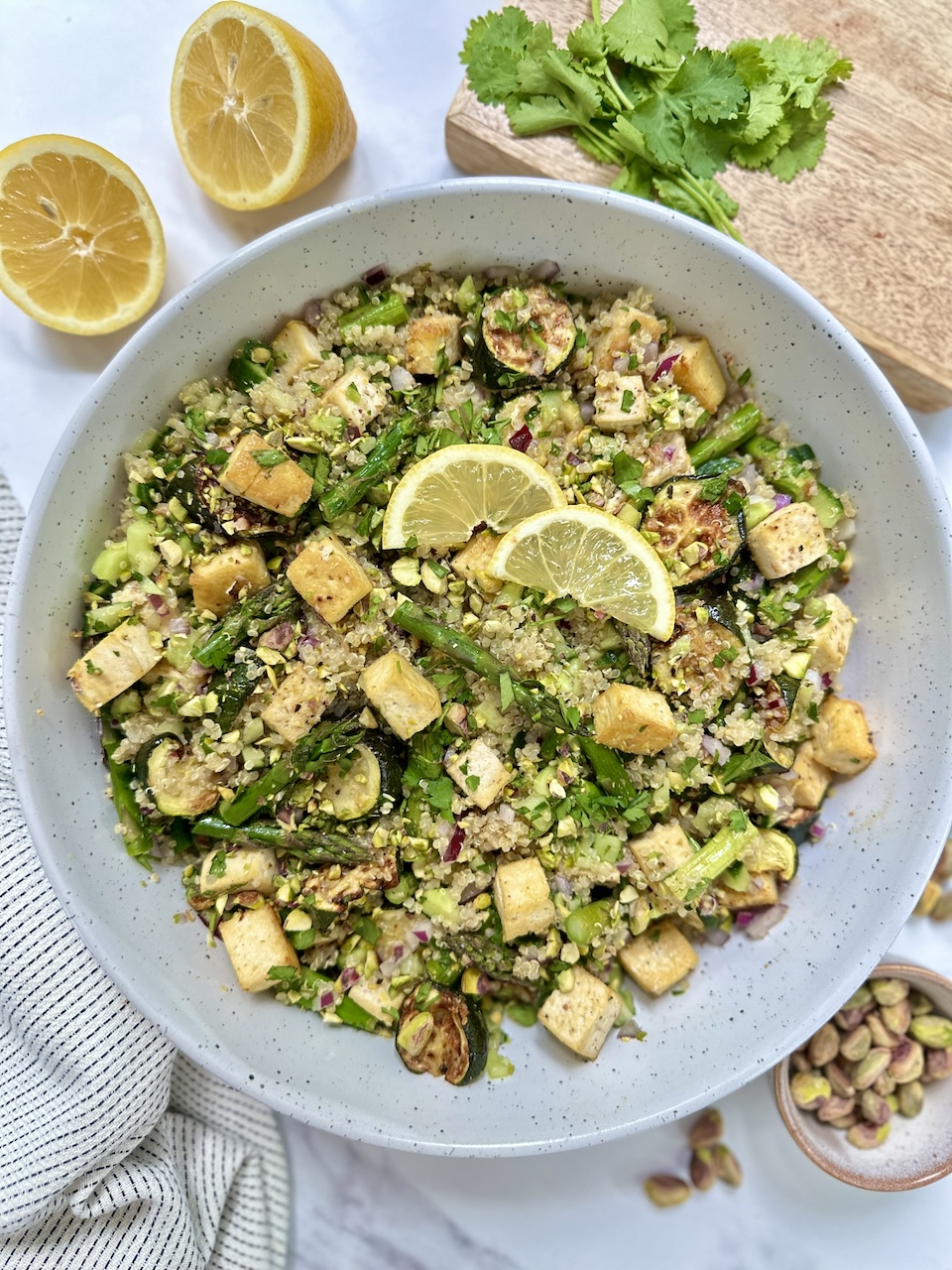 Pistachio and Lemon Herby Quinoa - Helen Ridgeway