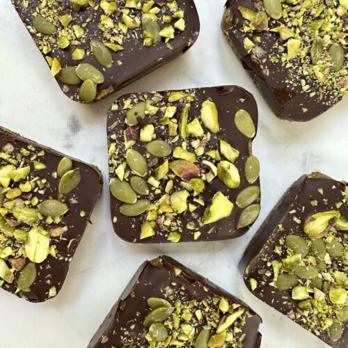 pistachio pumpkin seed no bake bars