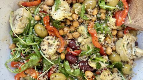 mezze salad with artichokes