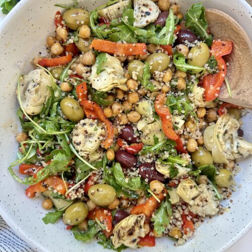 mezze salad with artichokes
