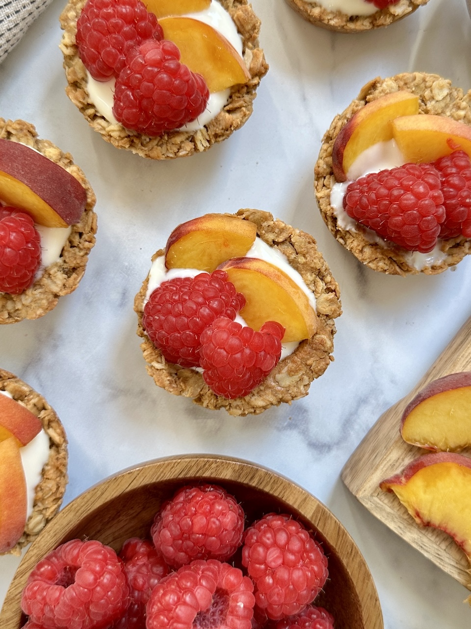 Peach & Raspberry Fruit Cups