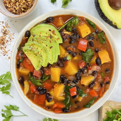 squash and black bean soup