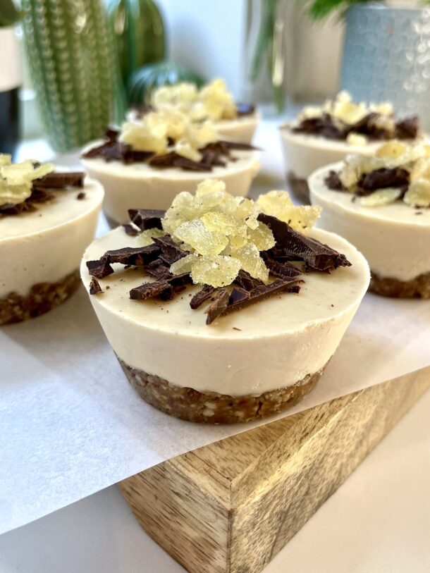 Vegan Mini Ginger Cheesecakes