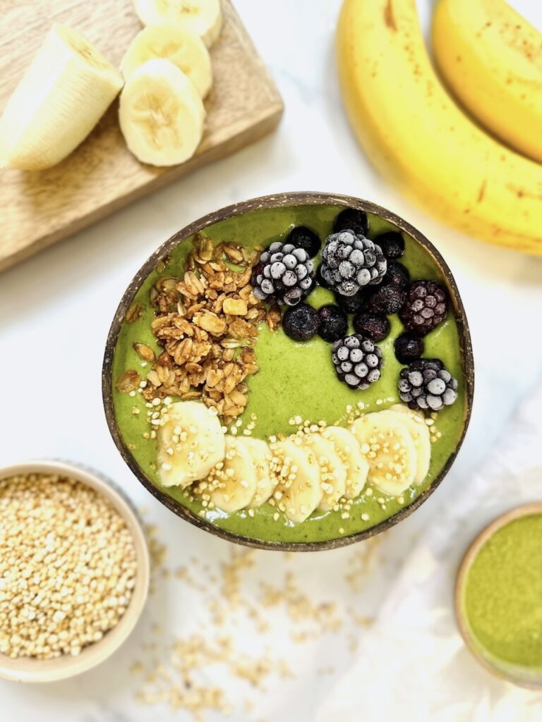 high protein green smoothie bowl