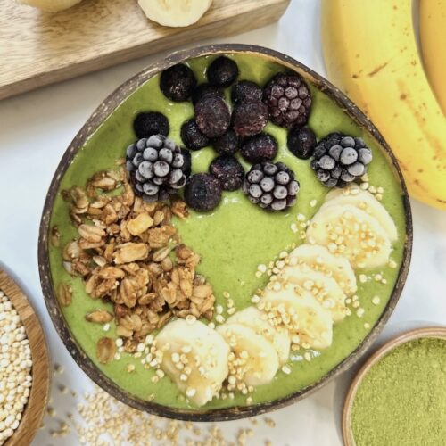 high protein green smoothie bowl