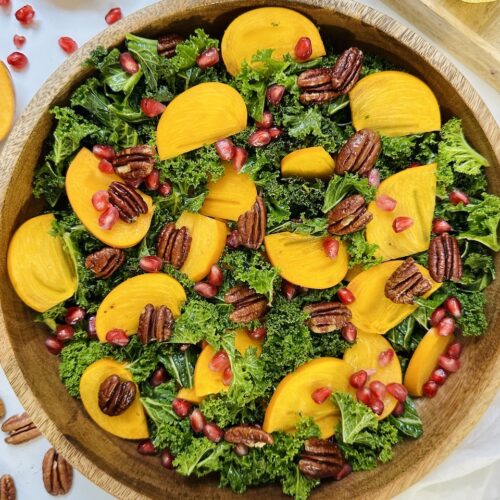 kale and persimmon salad