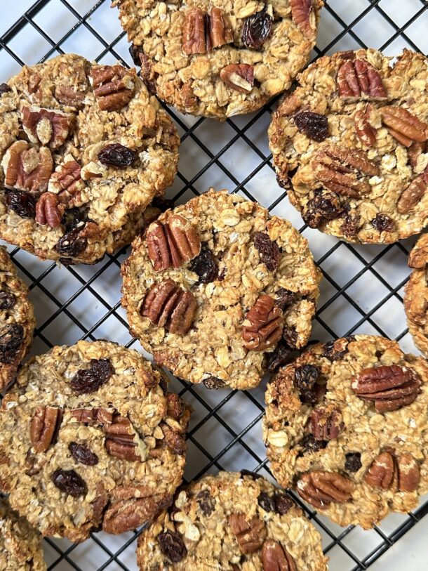Pecan and Raisin Oat Cookies