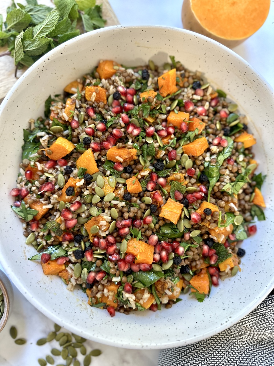winter brown rice salad winter brown rice salad