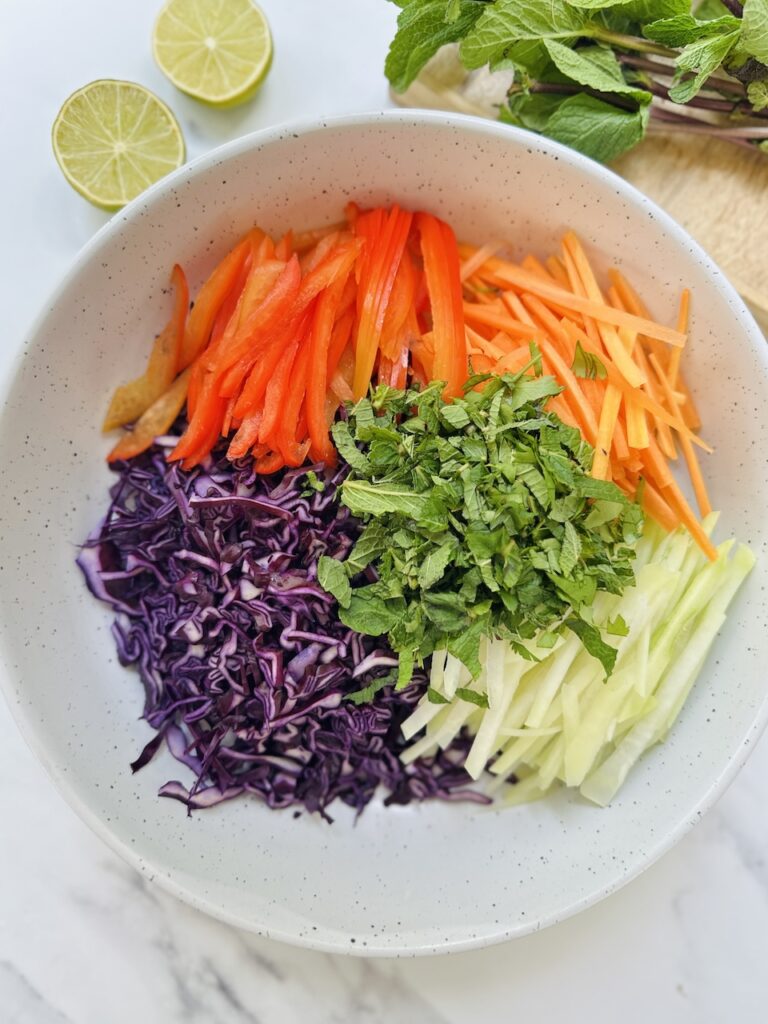 ingredients for asian slaw
