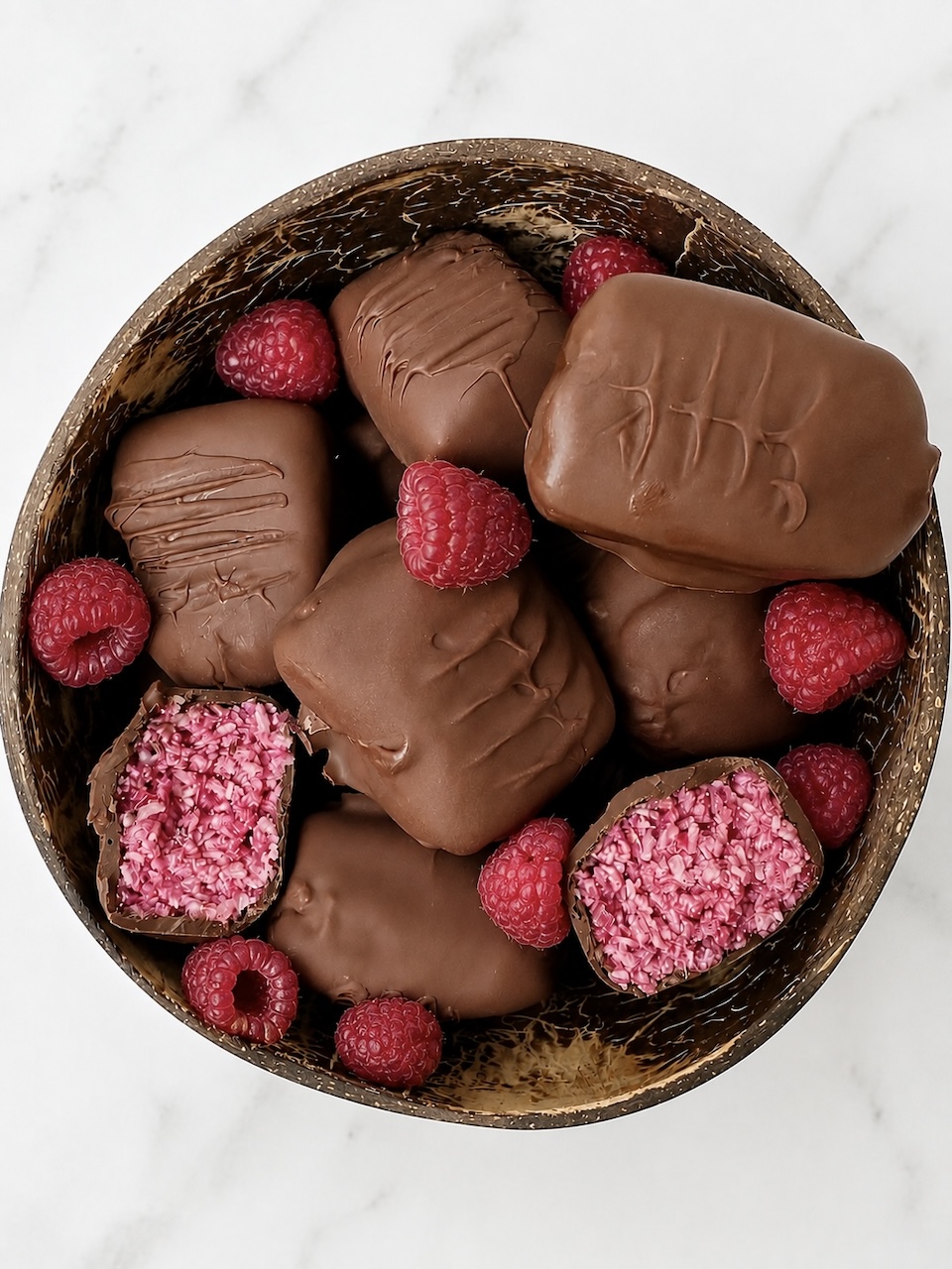 raspberry ruffles in bowl