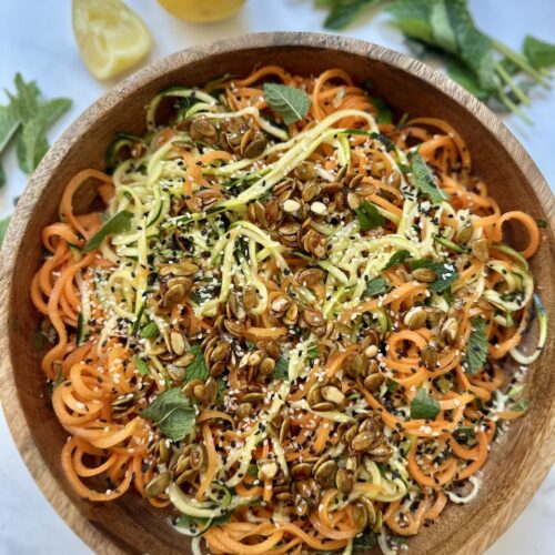 Spiralized vegetable salad