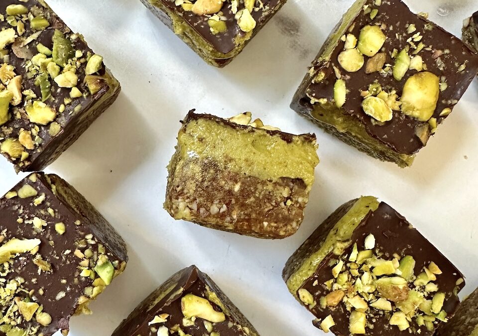 Mini Chocolate Pistachio Bars