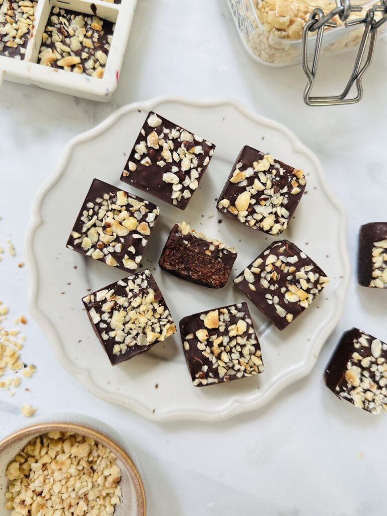 mini chocolate hazelnut bites