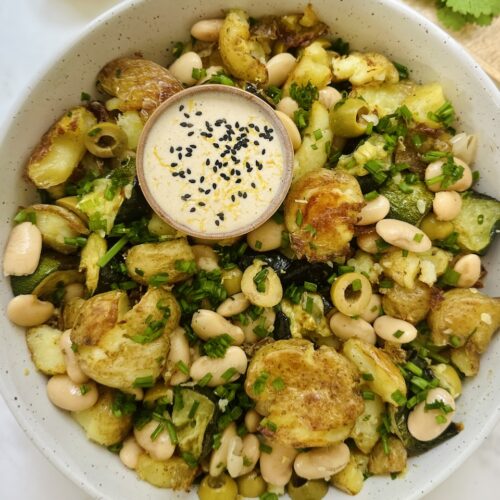 smashed potato salad