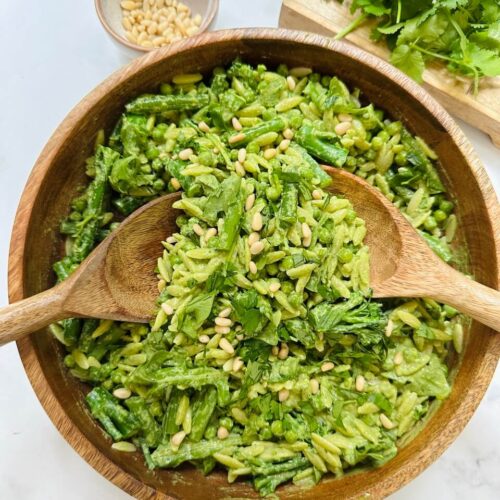 green goddess orzo salad