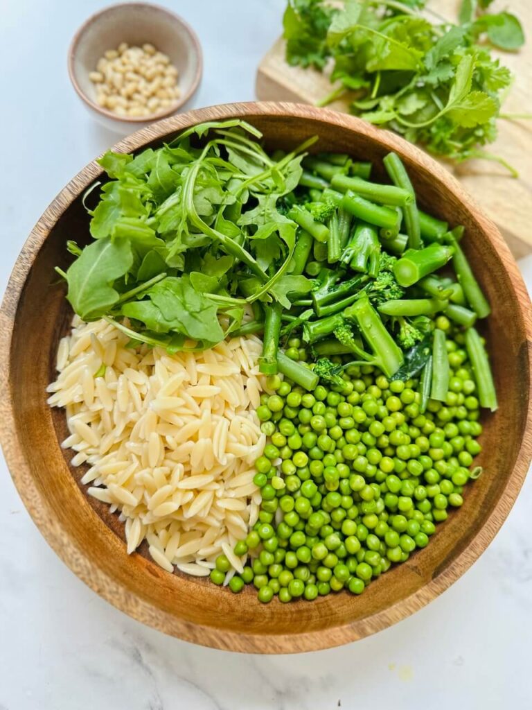 green goddess orzo salad
