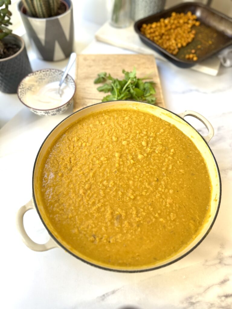 coconut chickpea dahl without toppings