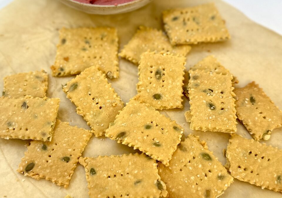 Seeded Chickpea Crackers